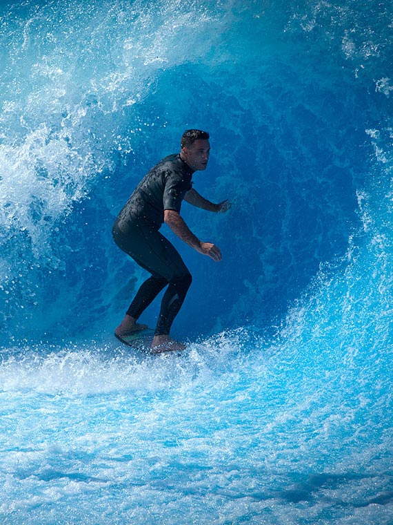 Flowboarder at Wavehouse