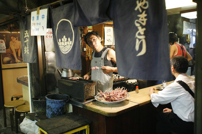 Tiny food stall in Shinjuku