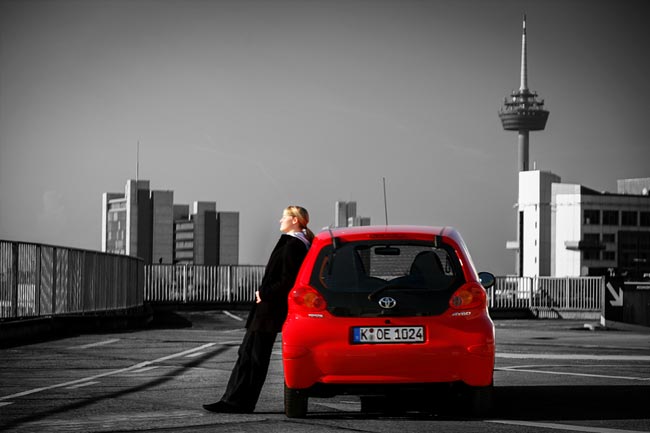 Toyota in urban setting, Cologne, Germany